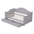thumbnail image 5 of Light Grey Upholstered Farmhouse Daybed with Storage Drawers, Twin Size Wood Sofa Bed Frame for Living Room Bedroom Guest Room, 5 of 6