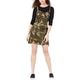 thumbnail image 1 of Vestido de camuflaje Kendall Kylie para mujer color verde pequeño, 1 of 1
