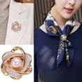 thumbnail image 5 of BAYAIXZ Rhinestone Scarf Ring Buckle Clip Scarf Clip Versatile Brooch (Gold,One Size), 5 of 6