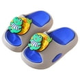 thumbnail image 4 of Zanarzt Little Boys Summer Slides Kids Slippers Boys Summer Slippers for Girls Shoes Kids Slides Girls Toddlers Shower Slippers Cute Open Toe Sandals Thick Sole Beach Pool Shoes Blue,US 9, 4 of 4