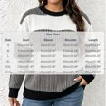 thumbnail image 4 of yillto Plus Size Women Sweater Color Block Striped Fashion Crew Neck Pullover Knit Loose Sweaters, 4 of 6