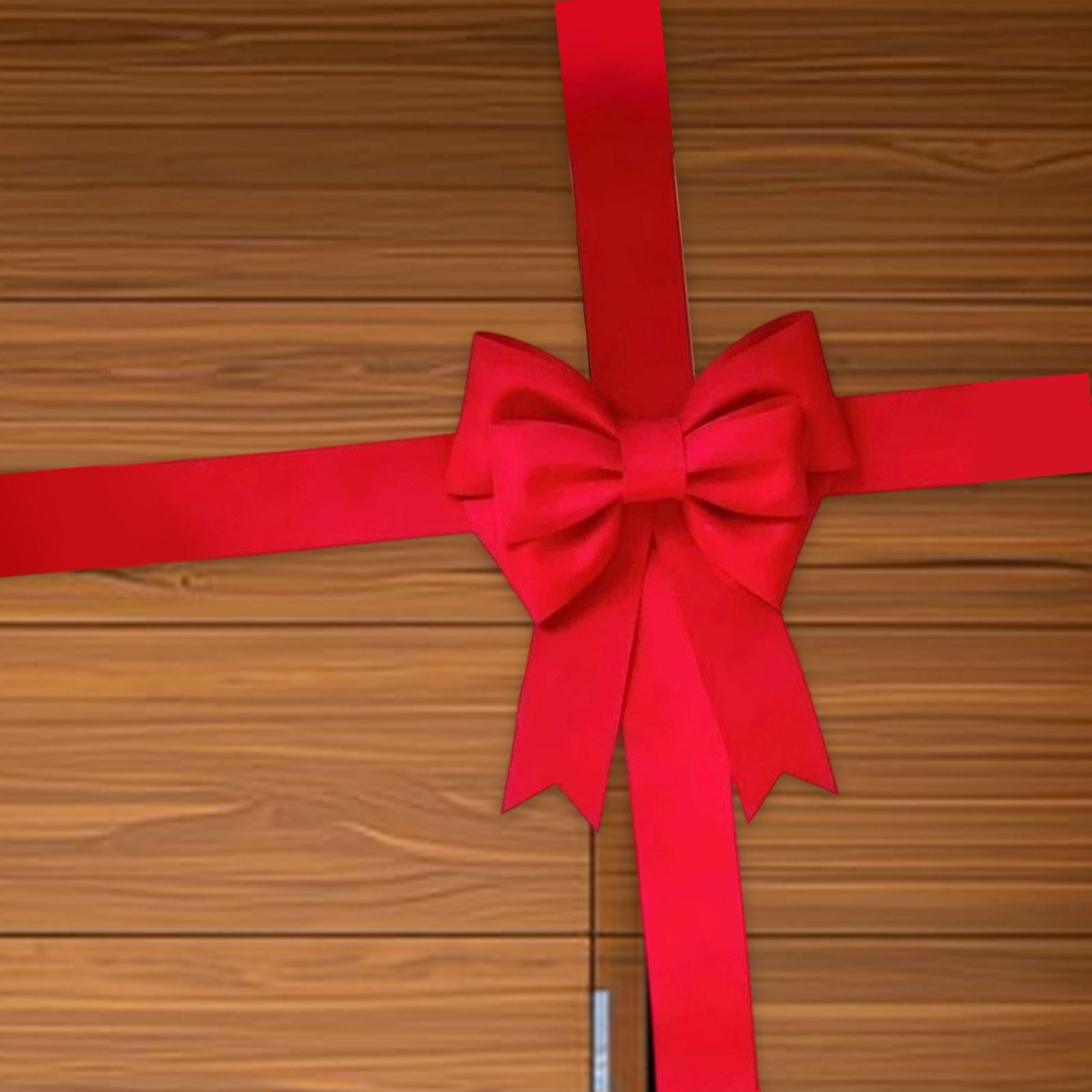 Large Bow Hanging Decoration Bright Red Giant Size for New House Car Door and Big Holiday Present Wrapping