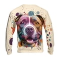 thumbnail image 2 of Pitbull Portrait Watercolor Vintage Retro Styles All Over Print 3D Sweatshirt Unisex Merch Terrier Dog Lover - 00001, 2 of 6