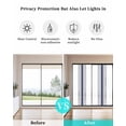 thumbnail image 4 of Window Privacy Film Blue Vertical Striped Stained Glass Window Film Decorative Sun Block Window Cover White Minimalist Modern Window Clings Static Adhesive Sticker for Bathroom 23.6"x59", 4 of 7