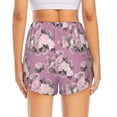thumbnail image 3 of Picia Rose Flowers Pattern Women's 2 in 1 Athletic Running Shorts High Waisted Workout Casual Gym Sweat Shorts with Comfy Liner Zipper Pockets-X-Large, 3 of 9