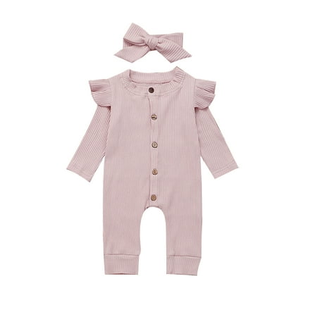 

Bebiullo Newborn Baby Girl Boy 2PCS Winter Clothes Set Knitted Romper Jumpsuit Outfits Sleepwear