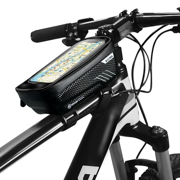 Labymos Bike Phone Bags with Touch Screen Phone Holder Case Waterproof Bicycle Front Frame Tube Mount Handlebar Bags Bike Storage Bag Cycling Pack