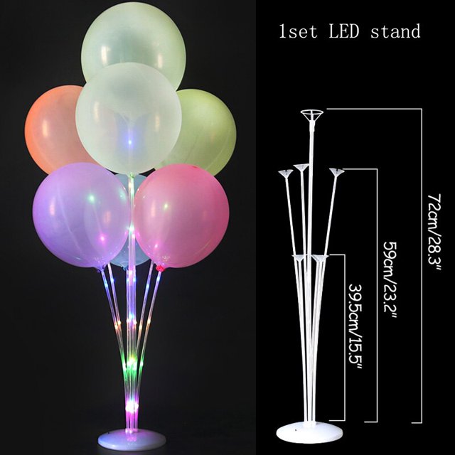 Soporte de Globos LED para decoración del hogar y fiesta, suministros de Globos de aluminio de látex, arco de soporte, decoración de boda