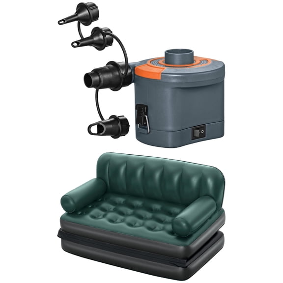 Ozark Trail 5-in-1 Inflatable Air Couch with Battery-Powered Air Pump Bundle