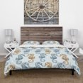 thumbnail image 3 of Designart 'Sea horse couple in deep sea' Coastal Duvet Cover Set, 3 of 4