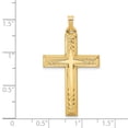 thumbnail image 2 of 14K Yellow Gold Charm Pendant 23.5 mm 22 Brushed And Polished Latin Cross, 2 of 2