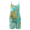 thumbnail image 5 of Summer Romper for Women Adjustable Strap Sleeveless Short Jumpsuits With Pockets Casual Loose Beach Pants Print Fashion Beach Cover Up, 5 of 5