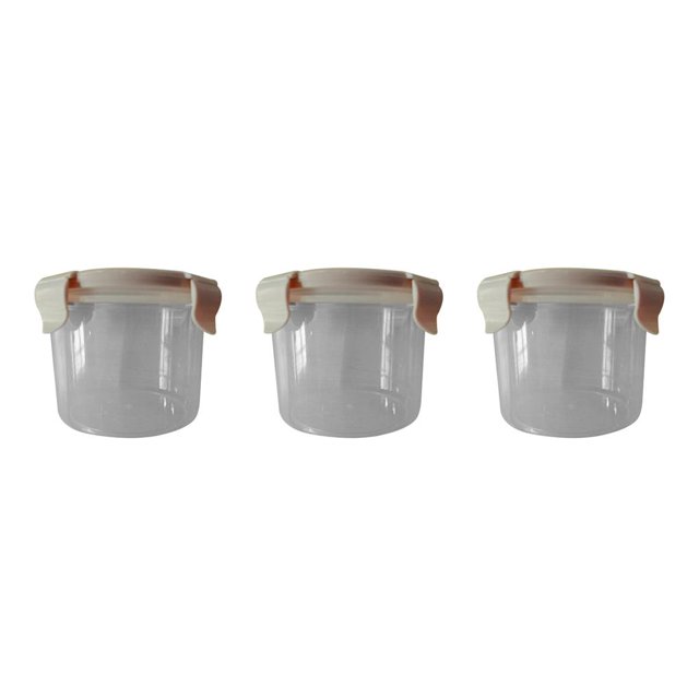 Matsuzay Hebilla de plástico PP transparente, latas selladas, soportes redondos para tanque de almacenamiento de cereales, contenedores de cocina Type4 NO4 Matsuzay CBP055776