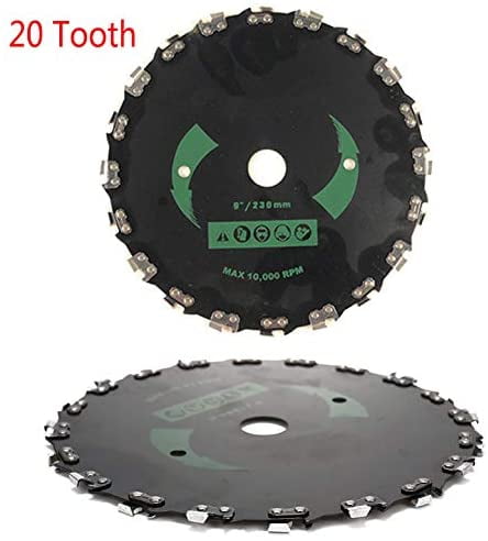 9inch 20T Saw Cutting Blade Chainsaw Tooth Brush Cutter Blade Replacement 
