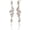 Clear Gold, variant on Cubic Zirconia Bridal Earrings - Sterling Silver Marquise Crystal Zircon Rhinestone CZ Cluster Floral Leaf Dangle Drop Earrings for Women，Wedding Party Prom Bride Bridesmaids Jewelry