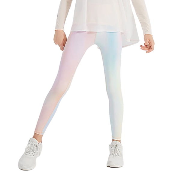 Uccdo 4-10T Little Girls Athletic Dance Leggings Quick Dry Skinny Pants Activewear For Fitness, Running, Yoga, Cycling