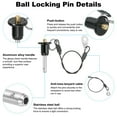 thumbnail image 3 of Uxcell Quick Release Pin Ball Locking Pin 304 Stainless Steel Fastening Safety Locating Pins 1/4" x 0.79", 3 of 7