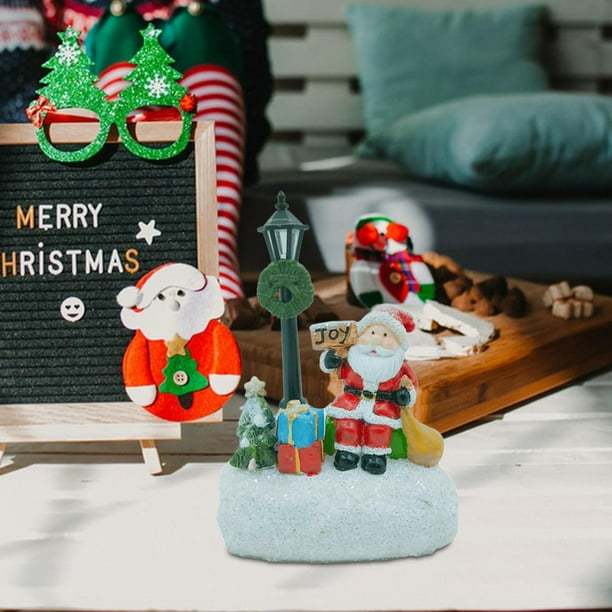 Lighted Christmas Decoration Resin Crafts LED Christmas Figurine