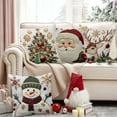 thumbnail image 3 of Christmas Decorative Throw Pillow Covers Set of 4, 18x18" Christmas Pillow Covers Decorative Pillow Cases with Soft Fabric Hidden Zipper Party Supplies, 3 of 7
