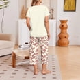 thumbnail image 6 of Lumistal Womens Pajama Sets Summer Pajamas Casual Soft Short Sleeve Tshirt and Crop Pants Matching Sets 2 Piece Pajamas Set Matching Sets Women Clothing, 6 of 6