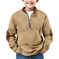 thumbnail image 2 of Blekii Kids Pullover Top Fleece Lined, Boys Hoodless Sweatshirt Long Sleeve Casual Winter Outerwear, Fall Outing, Winter Wear, Casual Wear, School, Play, Travel, Weekend, Seasonal Activities,, 2 of 4