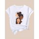thumbnail image 3 of Happy Sisters Group Printed Black Women'S Casual Fashion Round Neck Short Sleeve T-Shirt, 3 of 7