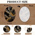 thumbnail image 3 of Canvas Wall Art Black Gold Gold Black Marble Abstract Gold Marble Swirling Patterns Oval Framed Canvas Prints Vintage Wall Hanging Decor for Home Decorations 8.6"x11.4", 3 of 7