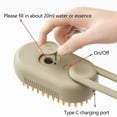 thumbnail image 4 of Chevaroo Horse Steam Brush, One-Click Spray Brush, Horse Hair Removal and Grooming Tool with 3 In 1 Function for Cleaning Pet Hair (Khaki+White), 4 of 8