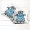 thumbnail image 6 of Ambesonne Hamsa Throw Pillow Cover 2 Pack, Evil Eye, 20", White Black and Blue, 6 of 7