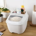 thumbnail image 2 of Abbracc 10L Rice Dispenser Storage Tank Organizer Boxes ,Whole Grains Rice Bucket ,for Grey, 2 of 6
