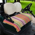 thumbnail image 2 of Golf Cart Seat Covers for 2 Seater, Colorful Striped Soft Microfiber Cart Seat Towel Blanket, Farmhouse Modern Stripes Art Absorbent Breathable Non Slip Bench Seats Protector for Golf Course 51"x31", 2 of 9