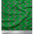 thumbnail image 1 of Soimoi polyester Crepe Fabric Leaves & Aubrieta Floral Print Fabric by the Yard 42 Inch Wide, 1 of 1