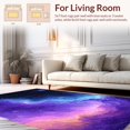 thumbnail image 2 of Flatwoven High Traffic Area Rug, Celestial Harmony Artful Display, Non Slip, Stain Resistant, Washable Area Rugs for Living Room, Bedroom(Purple, 3X5), 2 of 8