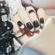 thumbnail image 1 of Puntas de uñas, 24 piezas de puntas de uñas negras y plateadas, decoración de uñas optimizadas para la excelencia, 1 of 5