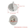 thumbnail image 3 of BQLZR 2 x Plastic White Dryer Turning Timer Control Knobs WE1M652 7.1x4.5cm, 3 of 3