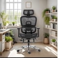 thumbnail image 2 of Silla De Oficina Ergonómica Reclinable Giratroria Industech Negro Malla Transpirable, 2 of 4