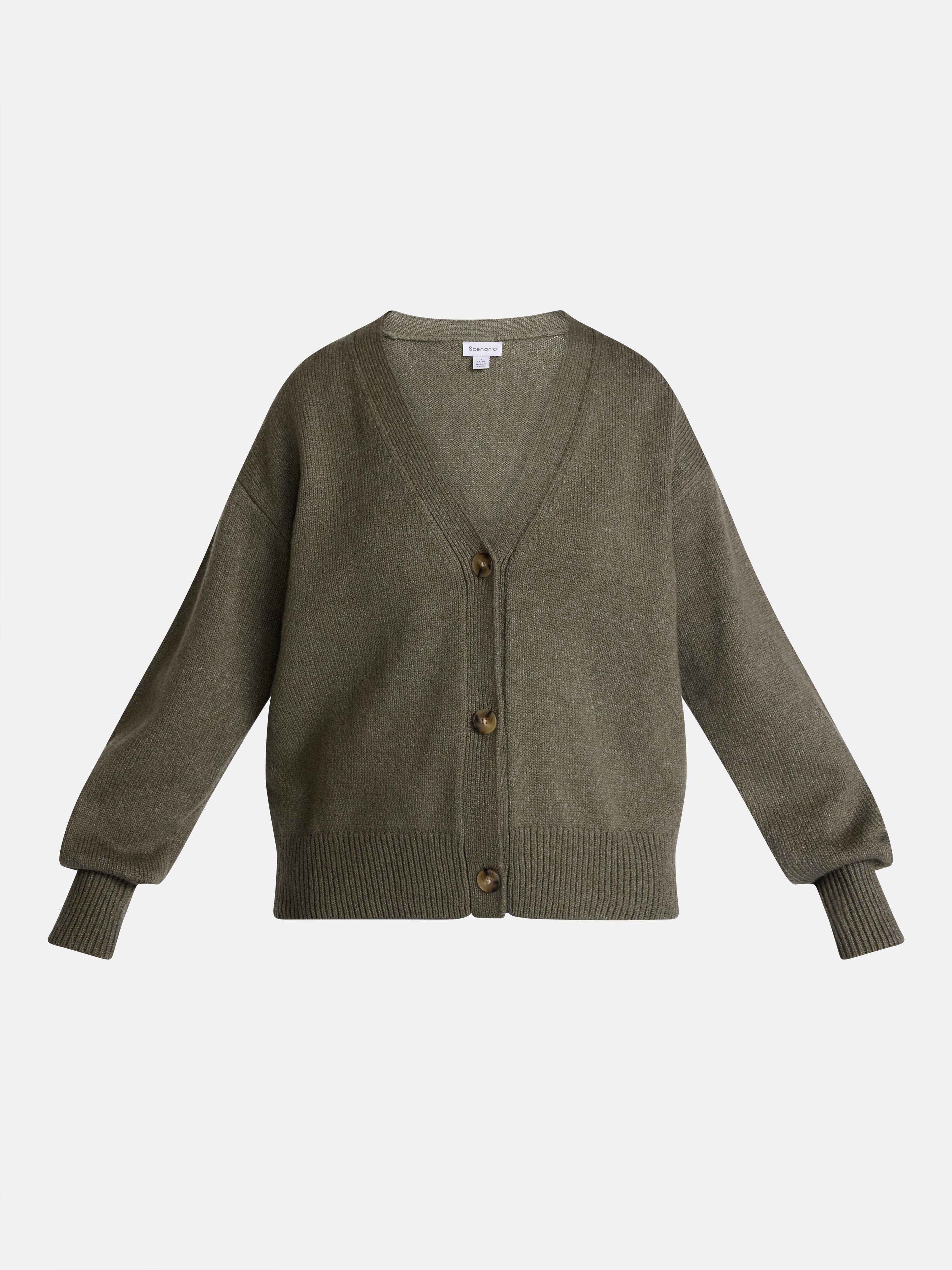Scenario Women's Button Front Lightweight Cardigan, Sizes XS-XXXL