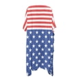 thumbnail image 2 of Xoenoiee American Flag Print Beach Cover Up for Women Short Sleeve Kimono Cardigans Summer Bathing Suit Lightweight Swimsuit Coverup for Poolside Seaside Party, 2 of 7