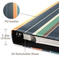 thumbnail image 3 of FORMRS 3 Ring Photo Album 4"x6" Self Adhesive Large Capacity PU Leather Cover, Navy Blue Stripes, 3 of 8