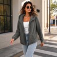 thumbnail image 5 of Nestiefly Oversized Fleece Jackets For Women Fashion 2026 Cardigan Coat Shaggy Warm Winter Outerwear Dark Gray S, 5 of 8