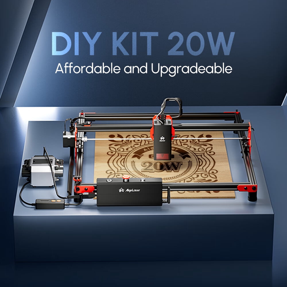 Algo DIY KIT 20W Engraver with Air Assist Pump and Honeycomb Panel, App Control 12000mm/min Speed, High Accuracy Engraving and Cutting Machine for DIY Wood and Metal