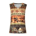 thumbnail image 4 of USSUMA Womens Tops Summer 2022,Western Multi Ethnic Print Tank Tops for Women Geometric Print Sleeveless Tops Shirts Western Multi V Neck Tank Tops Tee, 4 of 8