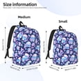 thumbnail image 2 of Xecao crystal Skull flower leaf Canvas College Laptop Backpack, a durable rucksack designed for both men and women, ideal for travel, school, and daily use-Medium, 2 of 5