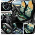 thumbnail image 3 of Uorisanigo Mountains Bears Car Front and Rear Cushion Covers Steering Wheel Cover Pillowcase for Automotive Water Coaster Gear Lever Cover+Hand Brake Cover Universal Fit 11 Sets, 3 of 7