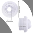thumbnail image 4 of Visland 2Pcs Réglables Buses de Jet de Piscine Jet d'Entrée de Globe Oculaire à Écoulement Directionnel Raccords de Jet de Retour en Plastique Durable 1-1/2 Pouce, 4 of 4