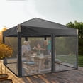 thumbnail image 3 of Aoodor 12'x12' Pop Up Canopy with Removable Mesh Sidewalls, Outdoor Portable Instant Shelter Tent-Black, 3 of 8