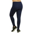 thumbnail image 4 of 3 Pack Women's Premium Cotton Leggings Plus Size S-3XL Full Length With High Wide Waistband High Waist Curvy Plus Leggings Ankle No See-Through Workout Yoga Pants Tummy Control Activewear Womenswear, 4 of 5