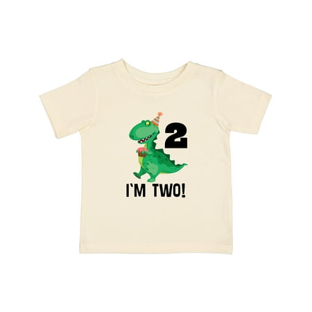 

Inktastic 2nd Birthday Dinosaur 2 Year Old Gift Baby Boy T-Shirt