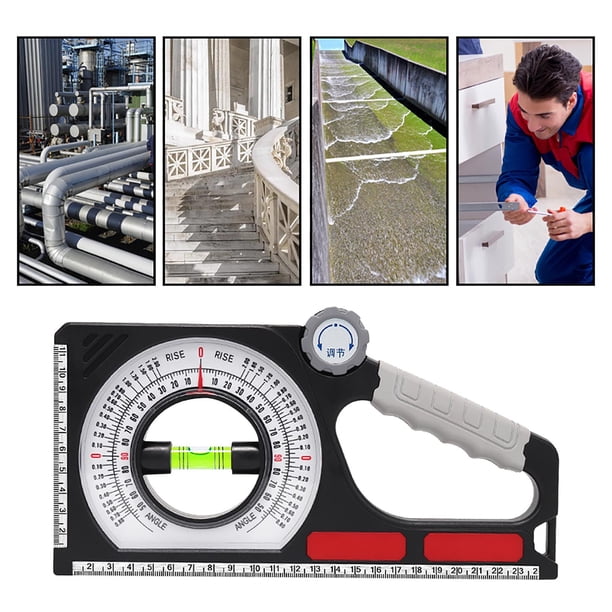 Escala de medición de pendiente 2ml Inclinómetro | Buscador de ángulos digital y mecánico | Regla de precisión de 0-360° | Herramienta magnética multiángulo para ingenieros, construcción, bricolaje