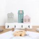 thumbnail image 2 of Wall-mounted Key Holder Wall Key Hanger Wooden Wall Organizer With 4 Hook Gift, 2 of 5